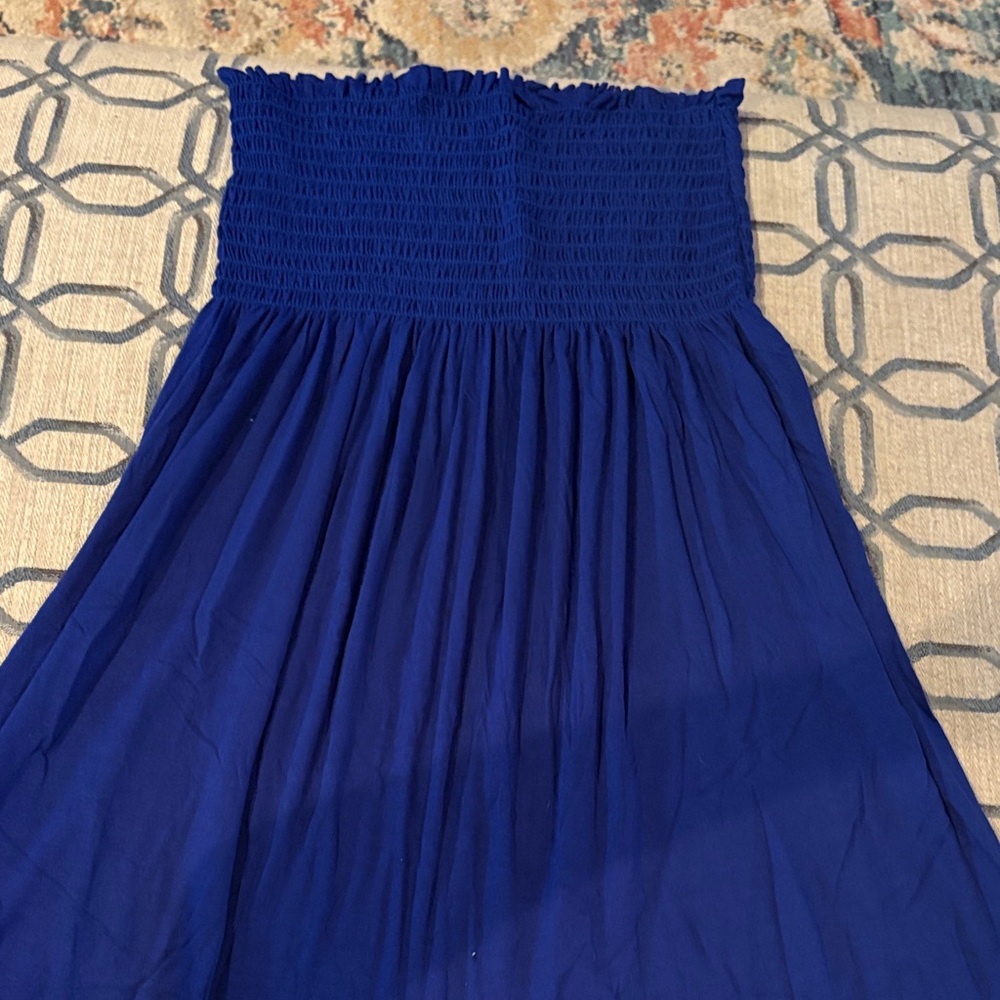 Amazon Strapless Royal Blue Dress